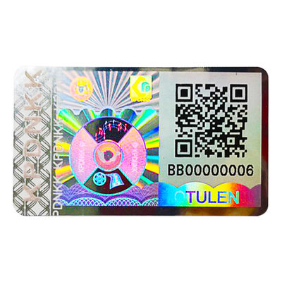 Label Keamanan Vinyl QR Code Hologram Tamper Evident