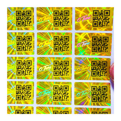Label Keamanan Vinyl QR Code Hologram Tamper Evident