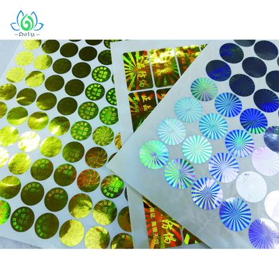 Label Keamanan UV Printing Tamper Terbukti, Stiker Hologram Untuk Sertifikat