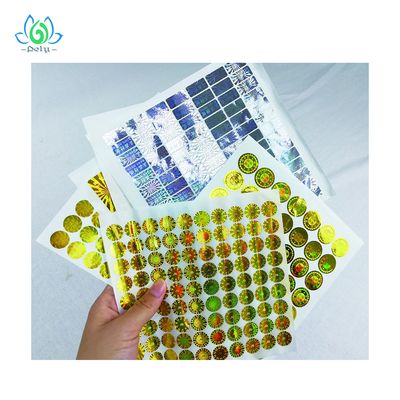 Label Keamanan UV Printing Tamper Terbukti, Stiker Hologram Untuk Sertifikat