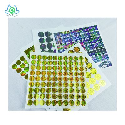 Label Keamanan UV Printing Tamper Terbukti, Stiker Hologram Untuk Sertifikat