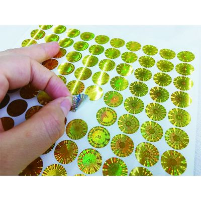 Label Keamanan Hologram Tamper Hologram 3D Tahan Minyak Tahan Air