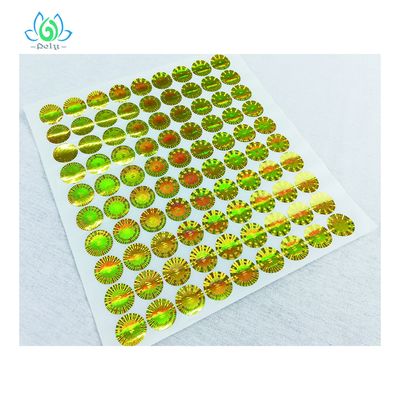 Label Keamanan Hologram Tamper Hologram 3D Tahan Minyak Tahan Air