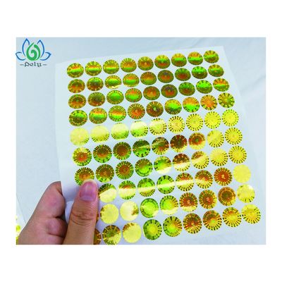 Label Keamanan Hologram Tamper Hologram 3D Tahan Minyak Tahan Air