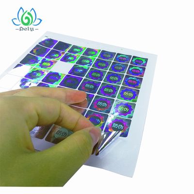 Label Barcode Silver Goil 3D Tamper Proof Anti Pemalsuan