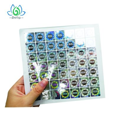 Label Barcode Silver Goil 3D Tamper Proof Anti Pemalsuan