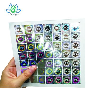 Label Barcode Silver Goil 3D Tamper Proof Anti Pemalsuan