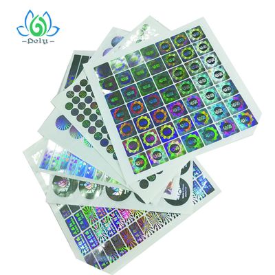Label Barcode Silver Goil 3D Tamper Proof Anti Pemalsuan