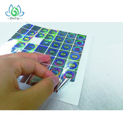 Label Barcode Silver Goil 3D Tamper Proof Anti Pemalsuan