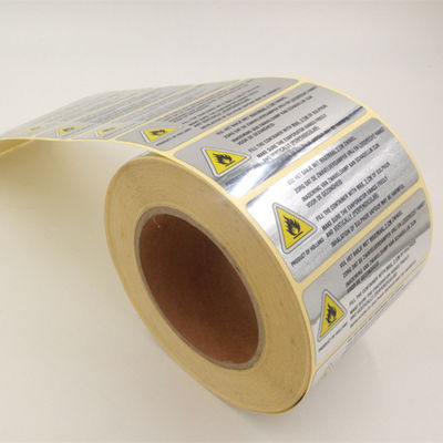 Stiker Self Adhesive Aluminium Printing PET Silver Foil