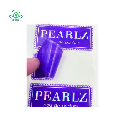 Stiker Tamper Tahan Air Biru Untuk Guci Mencetak Label Perekat Diri Di Atas Gulungan