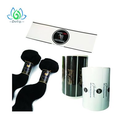 Label Bundel Rambut Perekat Tinggi Kustom Tahan Air Untuk Ekstensi Rambut
