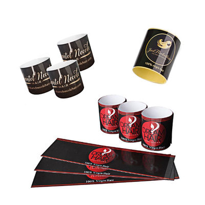 Label Segel Keamanan Ekstensi Rambut Kustom, Label Bundel Rambut