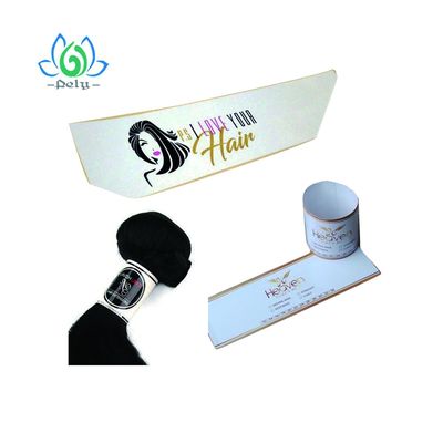 Label Segel Keamanan Ekstensi Rambut Kustom, Label Bundel Rambut