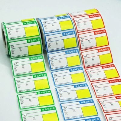 Label Rak Label Rak Supermarket CMYK Flexographic Untuk Toko Kelontong