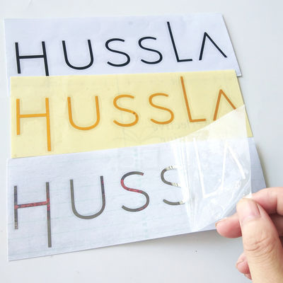 Permanen Huruf Alfabet Tipis Die Cut Mobil Perpindahan Panas Stiker Perpindahan Panas Vinil Stiker