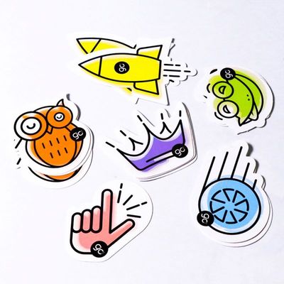 OEM CMY Printing Hot Stamping Foil Kertas Stiker Perekat Diri