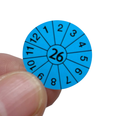 Stiker Pemadam Api Vinyl Tahan Air Label Bulat 20mm Biru