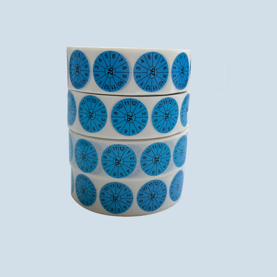 Stiker Pemadam Api Vinyl Tahan Air Label Bulat 20mm Biru