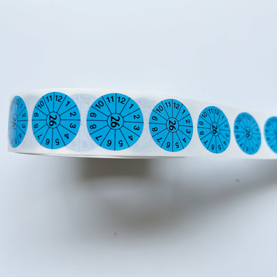 Stiker Pemadam Api Vinyl Tahan Air Label Bulat 20mm Biru