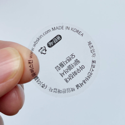 40mm Putaran Vinyl Transparan Glossy Self Adhesive Sticker Lipstik Clear Self Adhesive Stiker