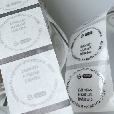 40mm Putaran Vinyl Transparan Glossy Self Adhesive Sticker Lipstik Clear Self Adhesive Stiker
