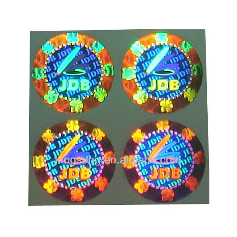 Stiker Hologram Keamanan warna CMYK ISO9001 2008 untuk Sertifikat