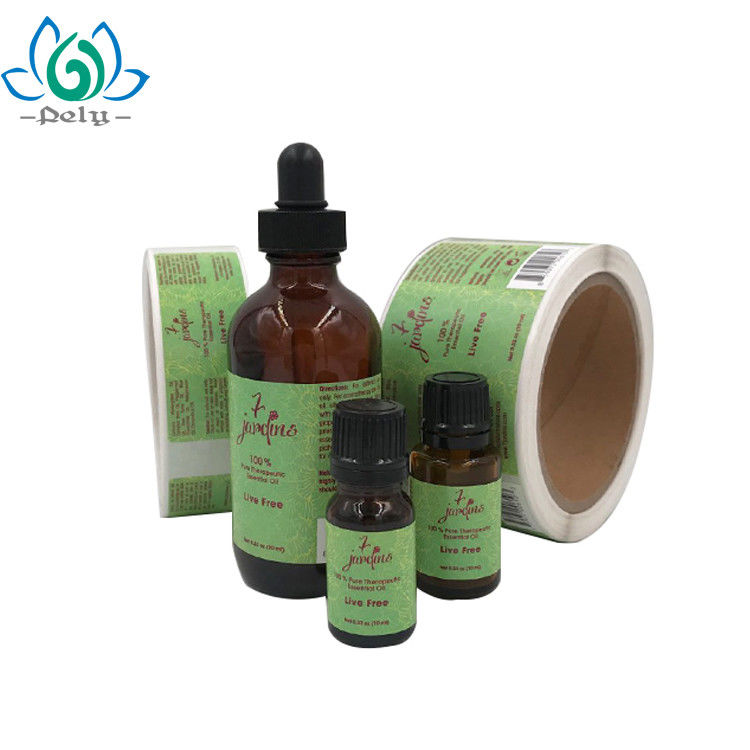 3 x 7.5cm Botol Amber CMYK Warna vinyl Label Roll