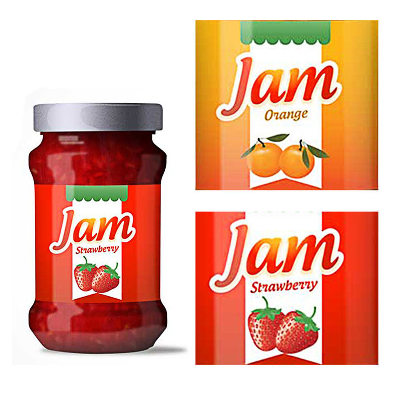 stiker label produk tahan air stempel emas botol kustom label perekat kemasan label kemasan makanan murah