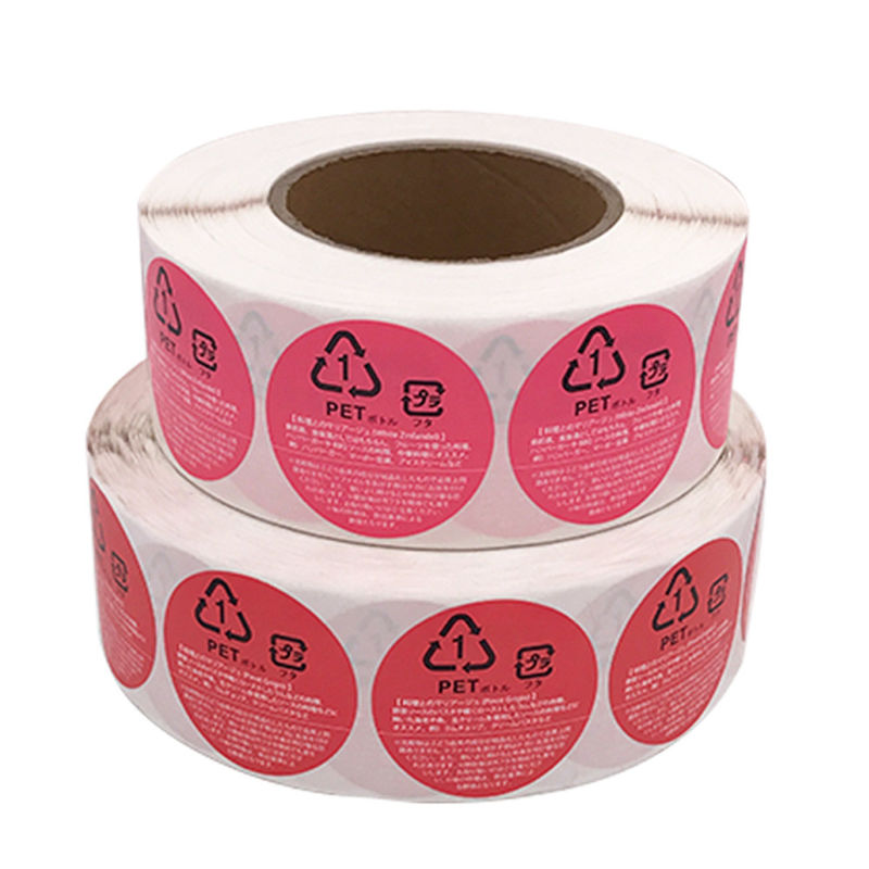 Label Makanan Dan Minuman Bulat Bulat Roll Die Cut Bentuk Stiker Label Makanan Termal